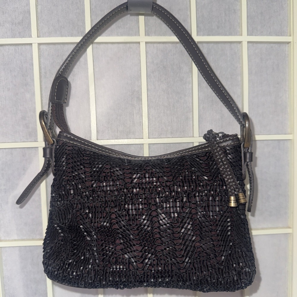 Vintage Y2K Nine West Boho Brown Rustic Fairy Festival Hippie Shoulder Bag Purse
